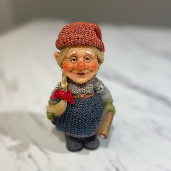 Vintage Swedish troll Allan Flink Mrs Claus troll Swedish Souvenir Christmas - Picture 2 of 8